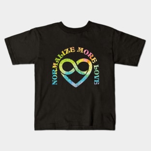 Normalize More Love Polyamory Infinity Heart Kids T-Shirt